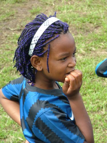 La piccola Claude, una delle partecipanti all’allenamento proveniente da Yaounde