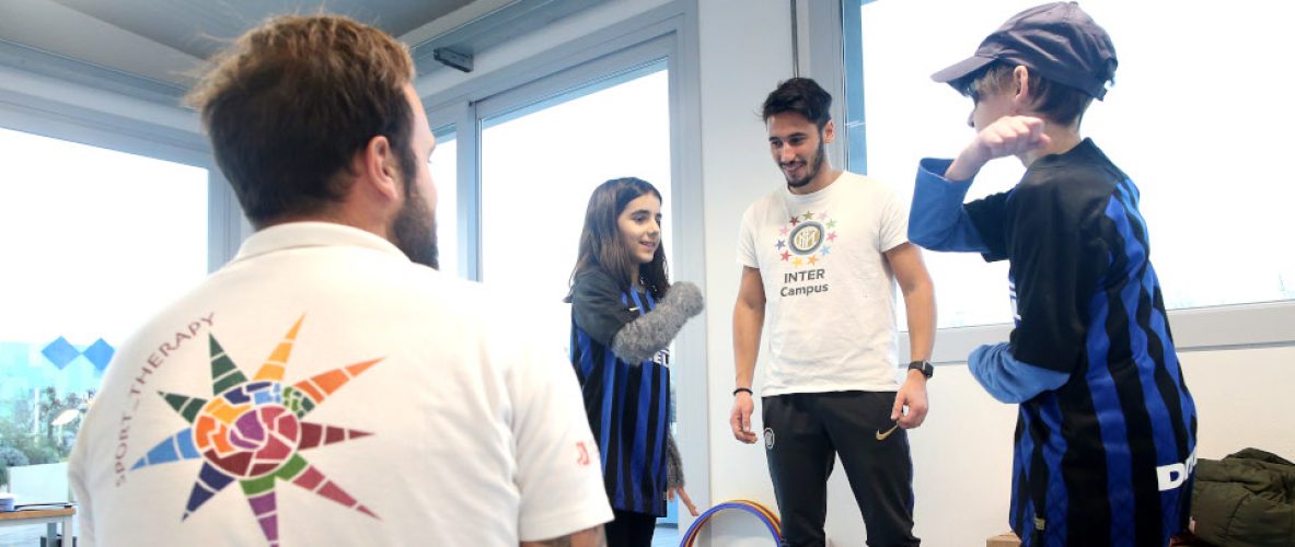 InterCampus - Sport Therapy, Monza (Milano) 3 Dicembre, 2018: InterCampus con bambini e ragazzi dell'Ospedale San Gerardo di Monza in collaborazione col Comitato Maria Letizia Verga e Sport Therapy.
Foto: ©Franco Origlia per InterCampus