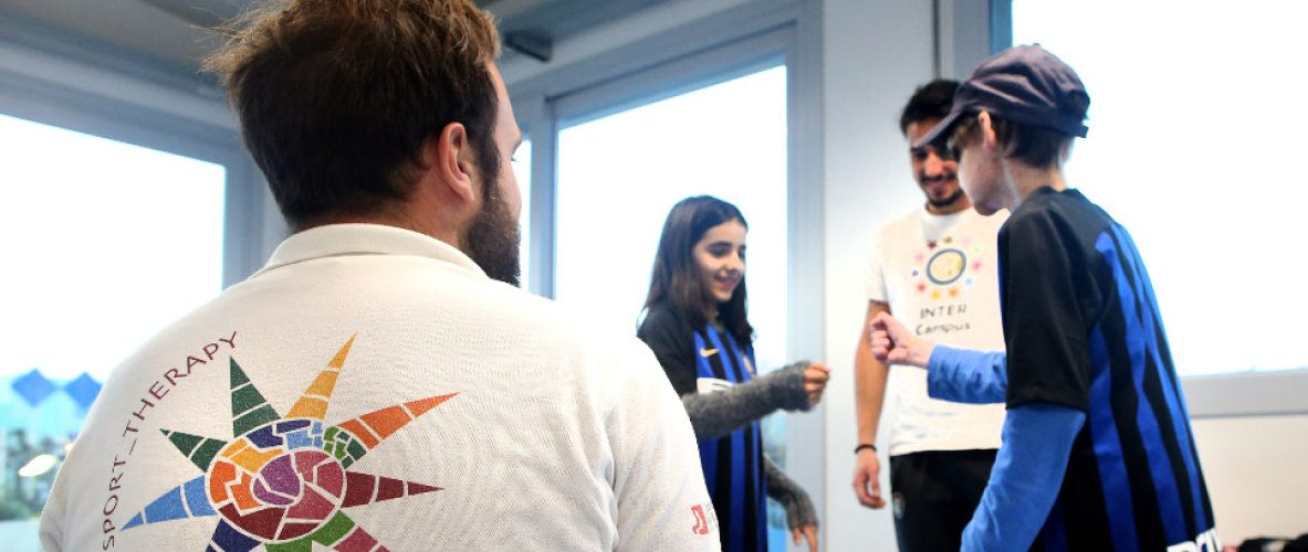 InterCampus – Sport Therapy, Monza (Milano) 3 Dicembre, 2018: InterCampus con bambini e ragazzi dell’Ospedale San Gerardo di Monza in collaborazione col Comitato Maria Letizia Verga e Sport Therapy.
Foto: ©Franco Origlia per InterCampus