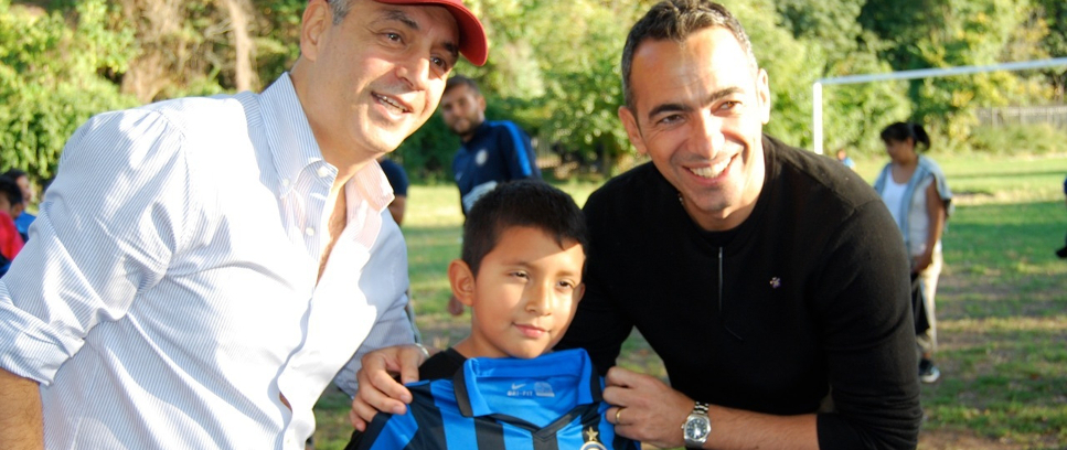 [In campo con Djorkaeff]