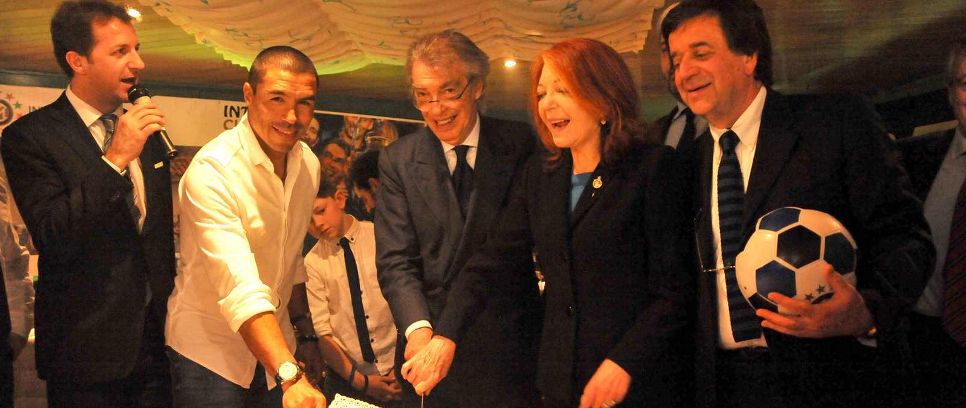 [Moratti e Cordoba con Inter Campus e Inter Club Recco]